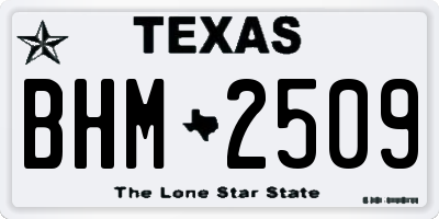TX license plate BHM2509