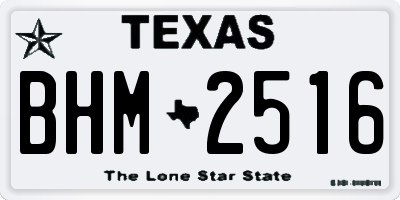 TX license plate BHM2516