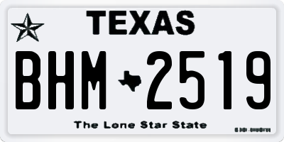 TX license plate BHM2519