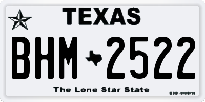 TX license plate BHM2522