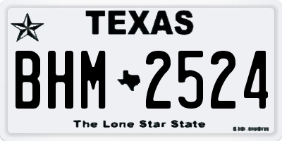 TX license plate BHM2524