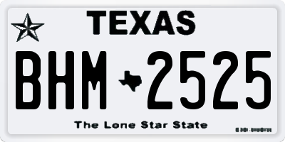 TX license plate BHM2525