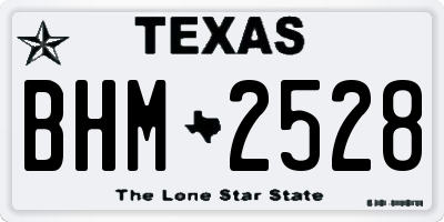 TX license plate BHM2528