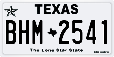 TX license plate BHM2541