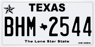 TX license plate BHM2544