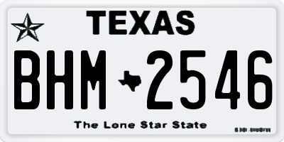 TX license plate BHM2546