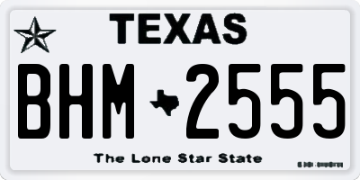 TX license plate BHM2555
