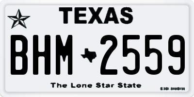 TX license plate BHM2559