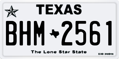 TX license plate BHM2561
