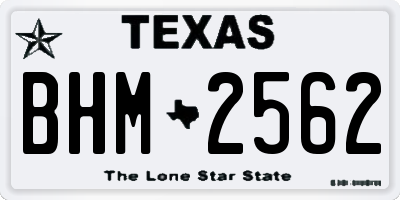 TX license plate BHM2562