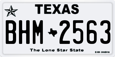 TX license plate BHM2563
