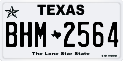 TX license plate BHM2564
