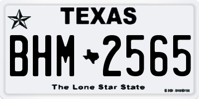 TX license plate BHM2565