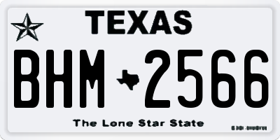 TX license plate BHM2566