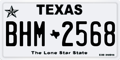TX license plate BHM2568
