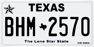 TX license plate BHM2570