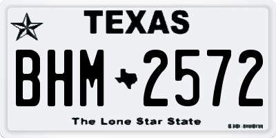 TX license plate BHM2572