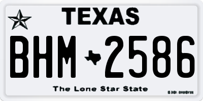 TX license plate BHM2586