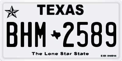 TX license plate BHM2589