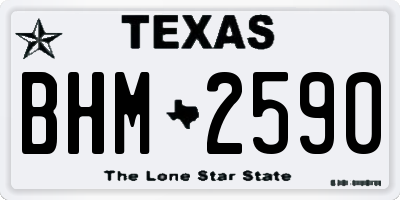 TX license plate BHM2590