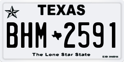 TX license plate BHM2591