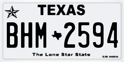 TX license plate BHM2594