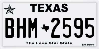 TX license plate BHM2595