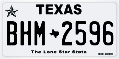 TX license plate BHM2596