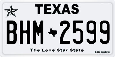 TX license plate BHM2599