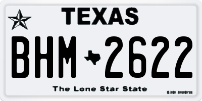 TX license plate BHM2622