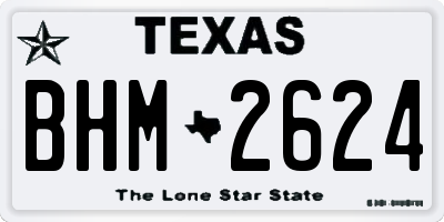 TX license plate BHM2624
