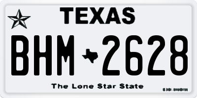 TX license plate BHM2628