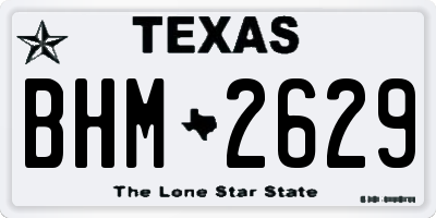 TX license plate BHM2629