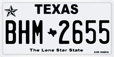 TX license plate BHM2655