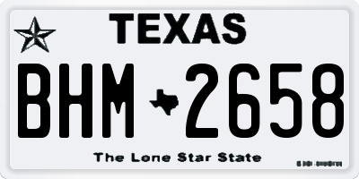 TX license plate BHM2658