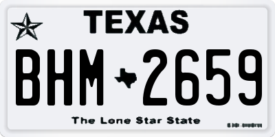 TX license plate BHM2659
