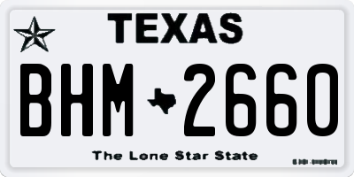 TX license plate BHM2660