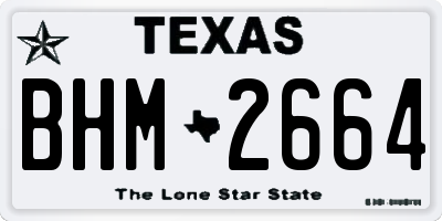 TX license plate BHM2664