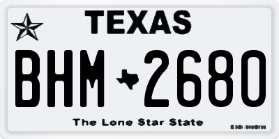 TX license plate BHM2680