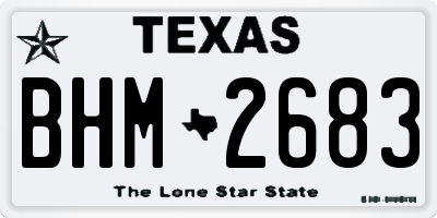 TX license plate BHM2683