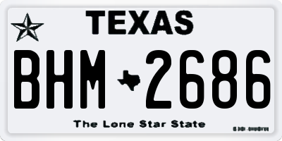 TX license plate BHM2686
