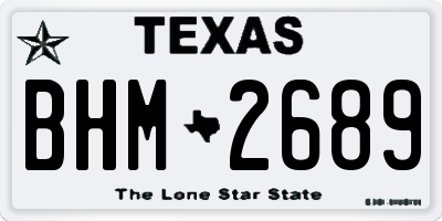 TX license plate BHM2689