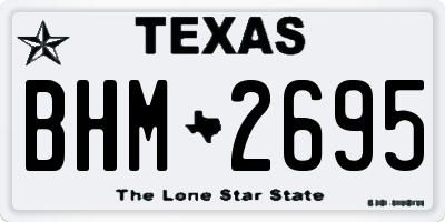 TX license plate BHM2695