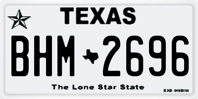 TX license plate BHM2696