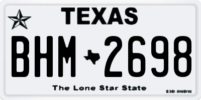 TX license plate BHM2698