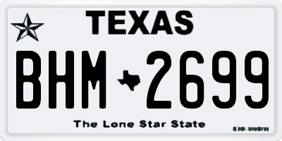 TX license plate BHM2699