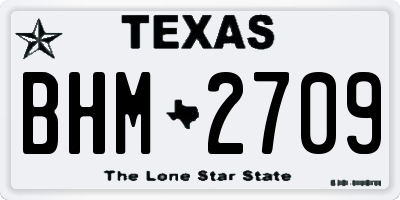 TX license plate BHM2709