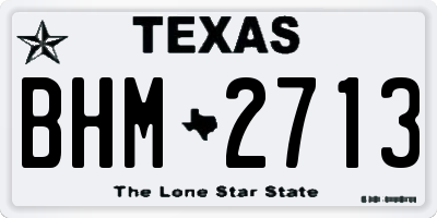 TX license plate BHM2713