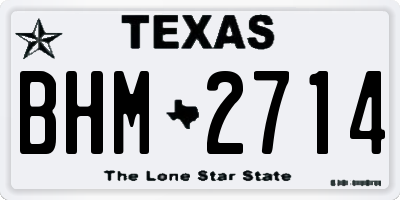 TX license plate BHM2714