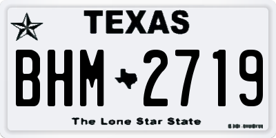 TX license plate BHM2719